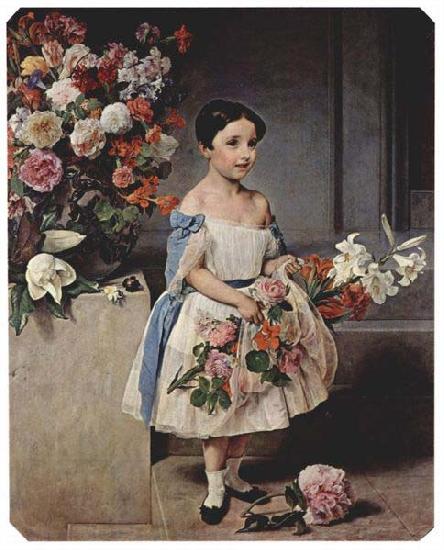 Francesco Hayez Portrait of Countess Antonietta Negroni Prati Morosini as a child oil painting image